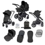 Ickle Bubba Stomp Luxe 9 Piece Pram Bundle Midnight - Cocun