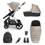 Silver Cross Tide 3-in-1 Pram & Accessory Pack Stone - Cocun Silver Cross Tide 3-in-1 Pram & Accessory Pack Stone - Cocun