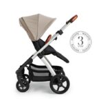 Silver Cross Tide 3-in-1 Pram & Accessory Pack Stone - Cocun Silver Cross Tide 3-in-1 Pram & Accessory Pack Stone - Cocun