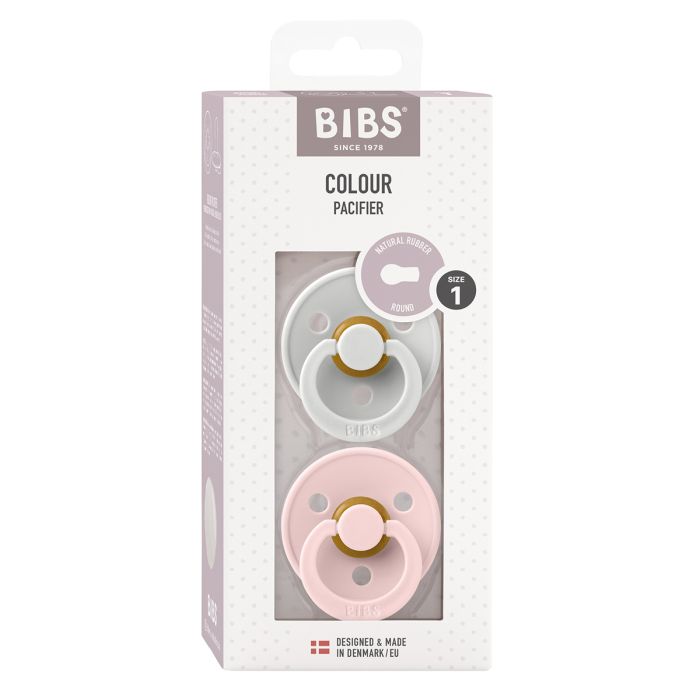 Bibs Pacifier Round Collection 2 Pack Size 1 Haze/Blossom – Pacifiers - Cocun