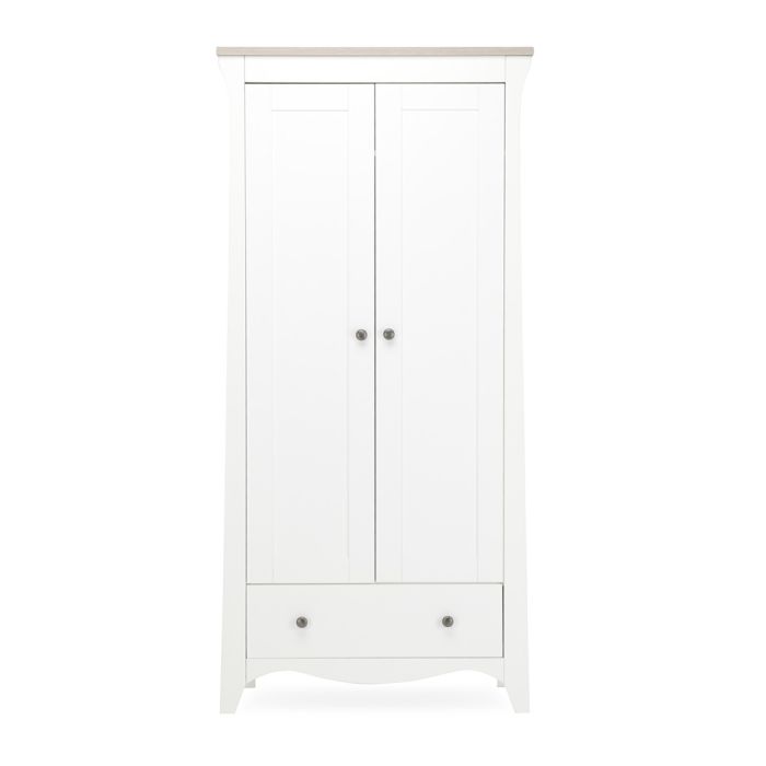 CuddleCo Clara Wardrobe White/Ash – Wardrobes - Cocun