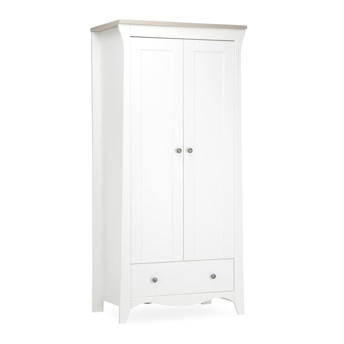 CuddleCo Clara Wardrobe White/Ash – Wardrobes - Cocun
