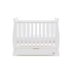Obaby Stamford Space Saver Sleigh Cot White – Cots & Cot Beds - Cocun