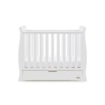 Obaby Stamford Space Saver Sleigh Cot White – Cots & Cot Beds - Cocun