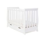 Obaby Stamford Mini Sleigh Cot White – Cots & Cot Beds - Cocun