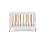 Obaby Maya Mini Cot White And Natural – Cots & Cot Beds - Cocun