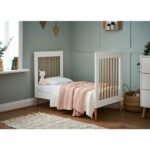 Obaby Maya Mini Cot White And Natural – Cots & Cot Beds - Cocun