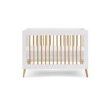 Obaby Maya Mini Cot White And Natural – Cots & Cot Beds - Cocun