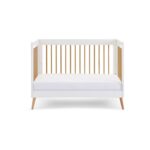 Obaby Maya Mini Cot White And Natural – Cots & Cot Beds - Cocun
