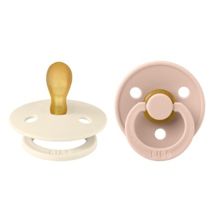 Bibs Pacifier Symmetrical Collection 2 Pack Size 2 Ivory/Blush – Pacifiers - Cocun