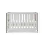 Obaby Nika Cot Bed Grey Wash And White – Cots & Cot Beds - Cocun