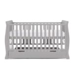 Obaby Stamford Classic Sleigh Cot Bed Warm Grey – Cots & Cot Beds - Cocun