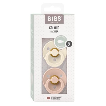 Bibs Pacifier Symmetrical Collection 2 Pack Size 2 Ivory/Blush – Pacifiers - Cocun