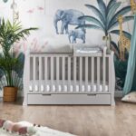 Obaby Stamford Sleigh Cot Top Changer Warm Grey – Furniture Accessories - Cocun
