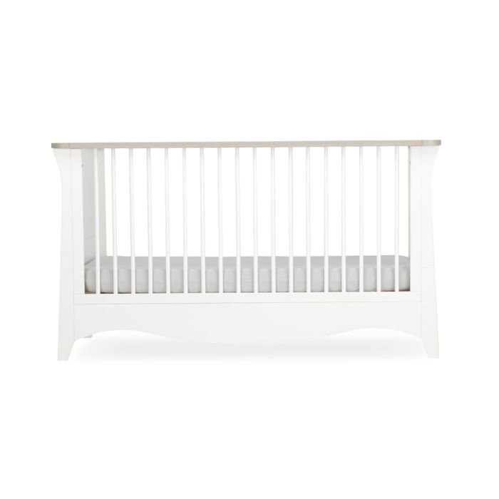 CuddleCo Clara Cot Bed White/Ash – Cots & Cot Beds - Cocun