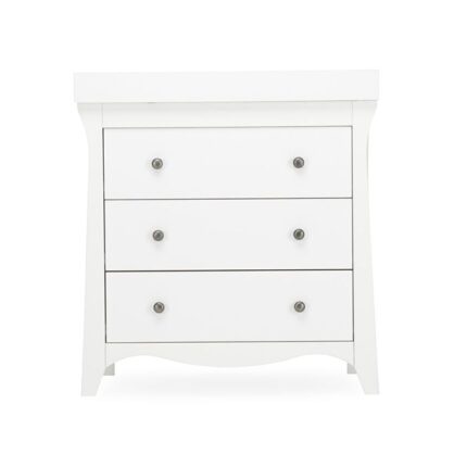 CuddleCo Clara Chest Changer White – Nursery Drawers - Cocun