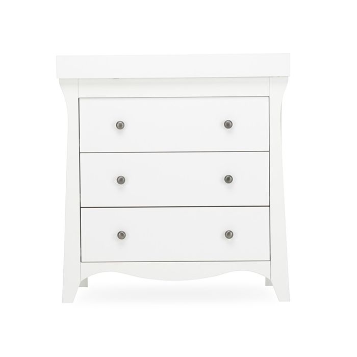 CuddleCo Clara Chest Changer White – Nursery Drawers - Cocun