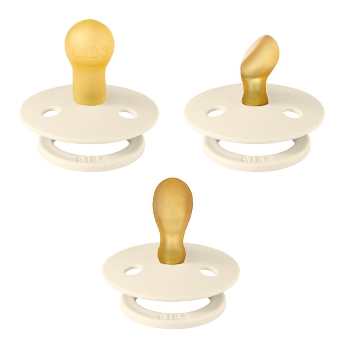Bibs Pacifier Try It Collection 3 Pack Size 1 Ivory – Gift Sets - Cocun