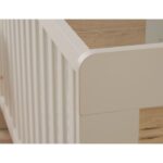 Tutti Bambini Alba Cot Bed White Sand/Distressed Oak – Cots & Cot Beds - Cocun