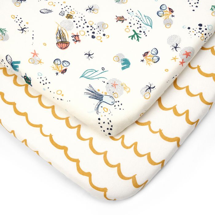 Tutti Bambini Crib 2 Pack Fitted Sheets Our Planet – Crib Bedding & Sheets - Cocun