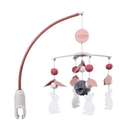 Tutti Bambini 2 In 1 Crib/Cot Nursery Mobile Scandinavian Walnut/Cocoon – Cot Mobiles - Cocun