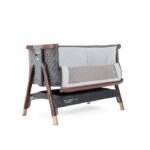 Tutti Bambini Cozee Luxe Bedside Crib Walnut/Slate – Cribs - Cocun