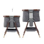 Tutti Bambini Cozee Luxe Bedside Crib Walnut/Slate – Cribs - Cocun