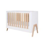 Tutti Bambini Fuori Mini Cot Bed White/Light Oak – Cots & Cot Beds - Cocun