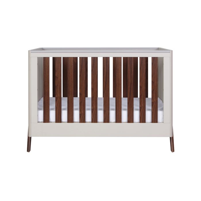 Tutti Bambini Fuori Mini Cot Bed Warm Walnut/White Sand – Cots & Cot Beds - Cocun