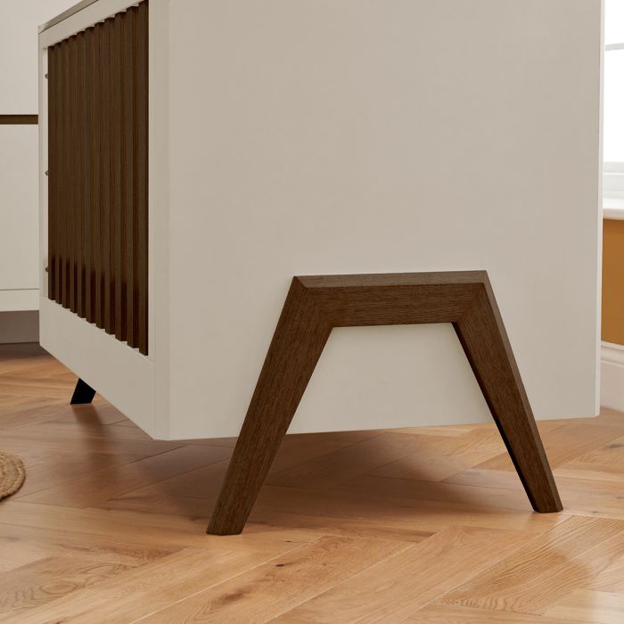 Tutti Bambini Fuori Mini Cot Bed Warm Walnut/White Sand – Cots & Cot Beds - Cocun