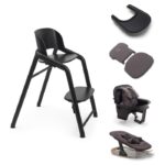 Bugaboo Giraffe Ultimate High Chair Bundle Black – Wooden High Chairs - Cocun