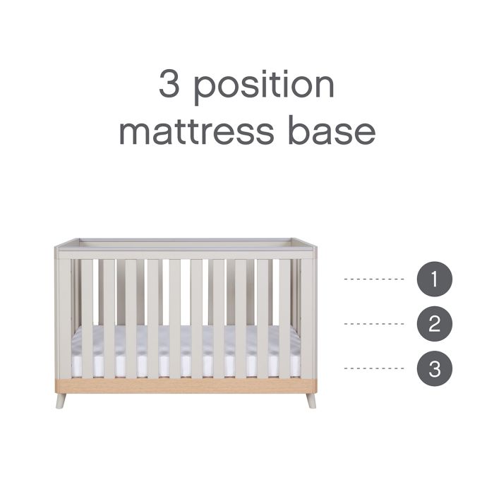 Tutti Bambini Hygge Mini Cot Bed 2 Piece Room Set Light Oak/White Sand – Furniture Sets - Cocun