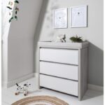 Tutti Bambini Modena Changing Unit Grey Ash/White – Nursery Drawers - Cocun
