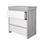 Tutti Bambini Modena Changing Unit Grey Ash/White – Nursery Drawers - Cocun