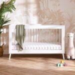 Obaby Maya Cot Bed White And Acrylic – Cots & Cot Beds - Cocun