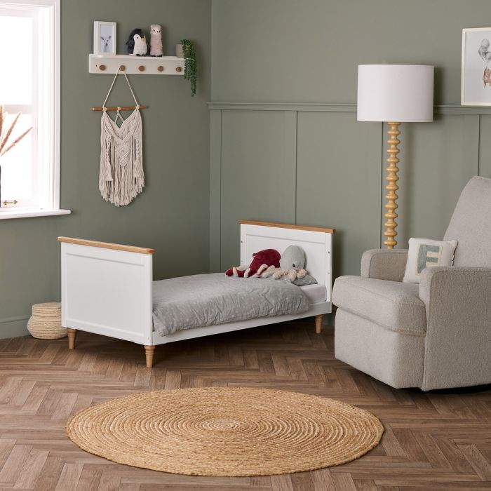 Obaby Orla Cot Bed White And Oak – Cots & Cot Beds - Cocun