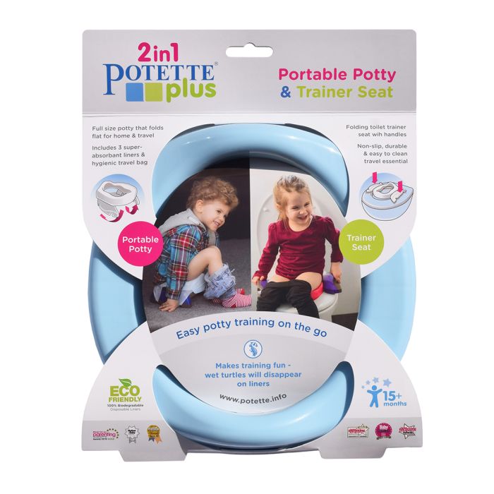 Potette Plus Potty & 3 Liners Blue & Navy – Potties - Cocun