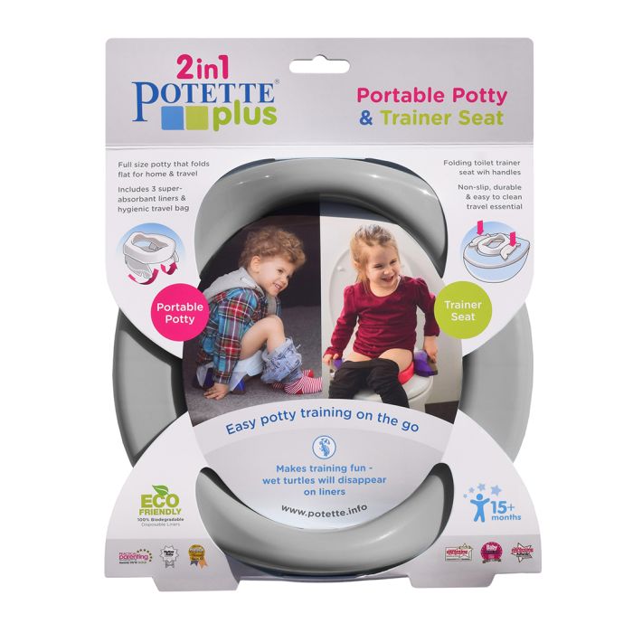 Potette Plus Potty & 3 Liners Grey & White – Potties - Cocun