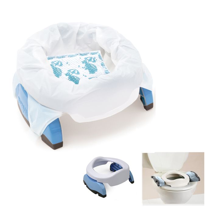 Potette Plus Potty & 3 Liners White & Blue – Potties - Cocun