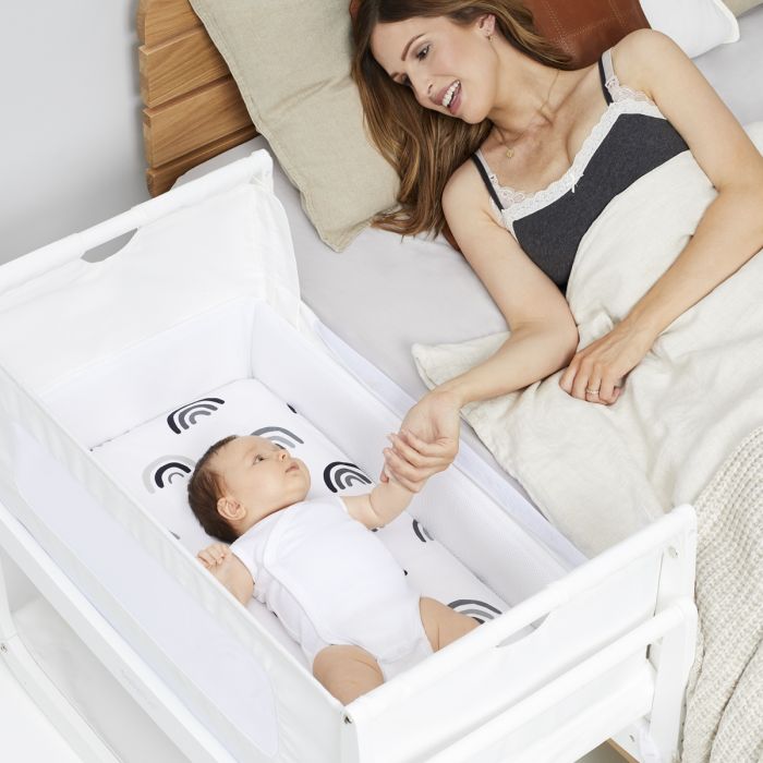 SnuzPod4 Bedside Crib Starter Bundle White – Cribs - Cocun