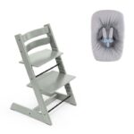 Stokke Tripp Trapp Chair Glacier Green & Newborn Set Plus Free Baby Set2 – Stokke High Chairs - Cocun